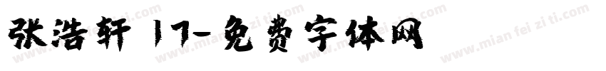 张浩轩 17字体转换